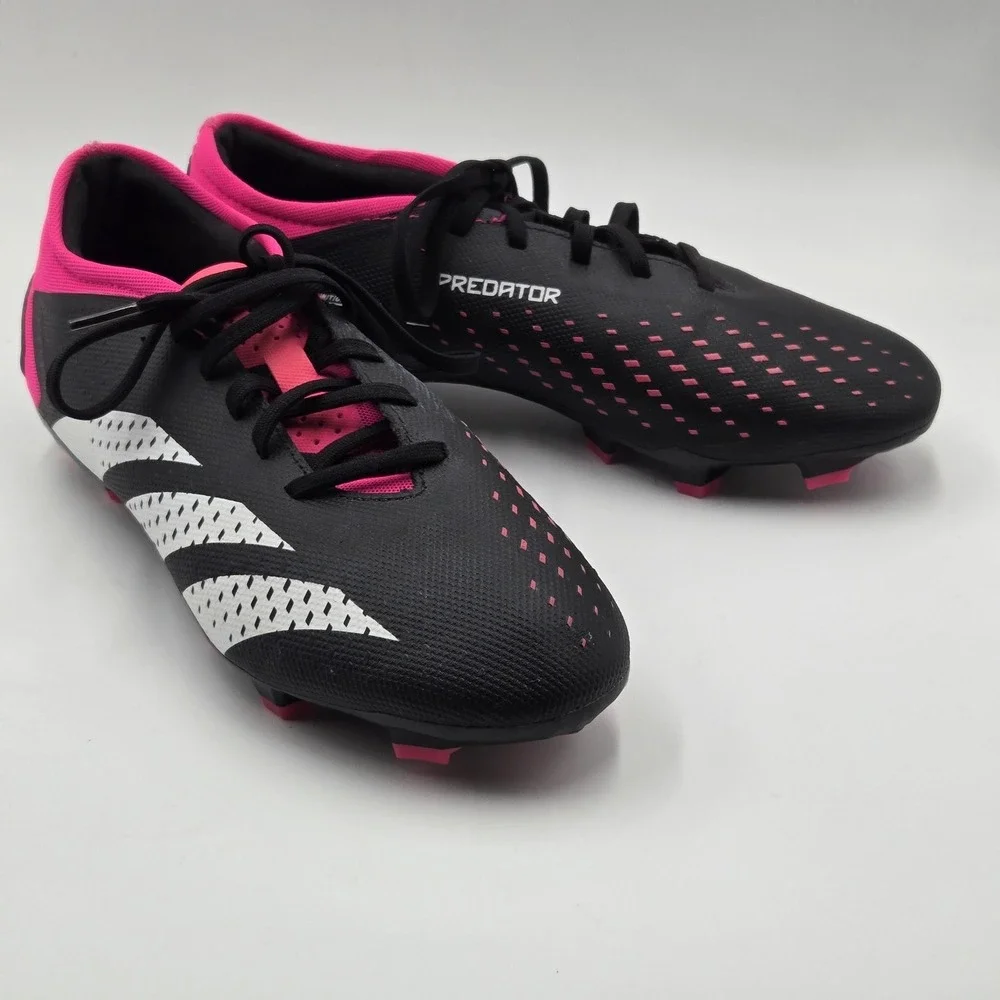 Adidas Predator Accuracy.3 Shoes Mens Size 8.5 Black Pink Soccer Cleats Spikes
